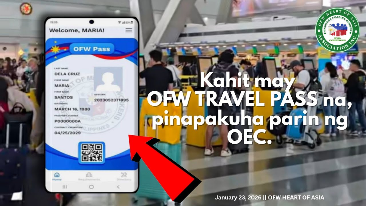 OFW TRAVEL PASS HINDI KINIKILALA SA AIRPORT, OFW BALIKMANGGAGAWA NAPIPILITAN KUMUHA NG OEC !