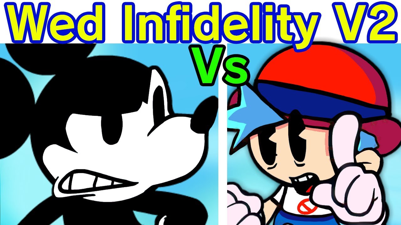 Friday Night Funkin' VS Mickey Mouse - Wednesday's Infidelity Part 2 FULL Week + Cutscenes (FNF Mod)