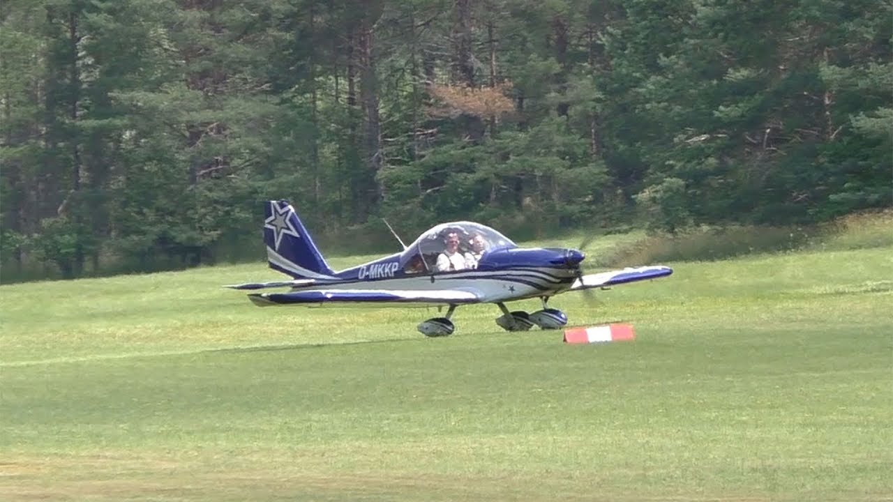 Evektor EV97 Eurostar landing at Airfield Ferlach | D-MKKP