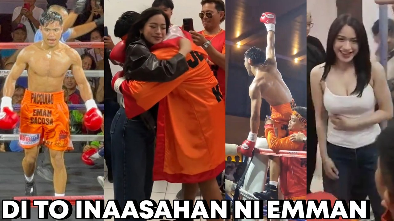 Emman Bacosa Na-SHOCK ng Dumating si Jillian Ward at Nanuod sa LABAN! Emman Bacosa Boxing Fight