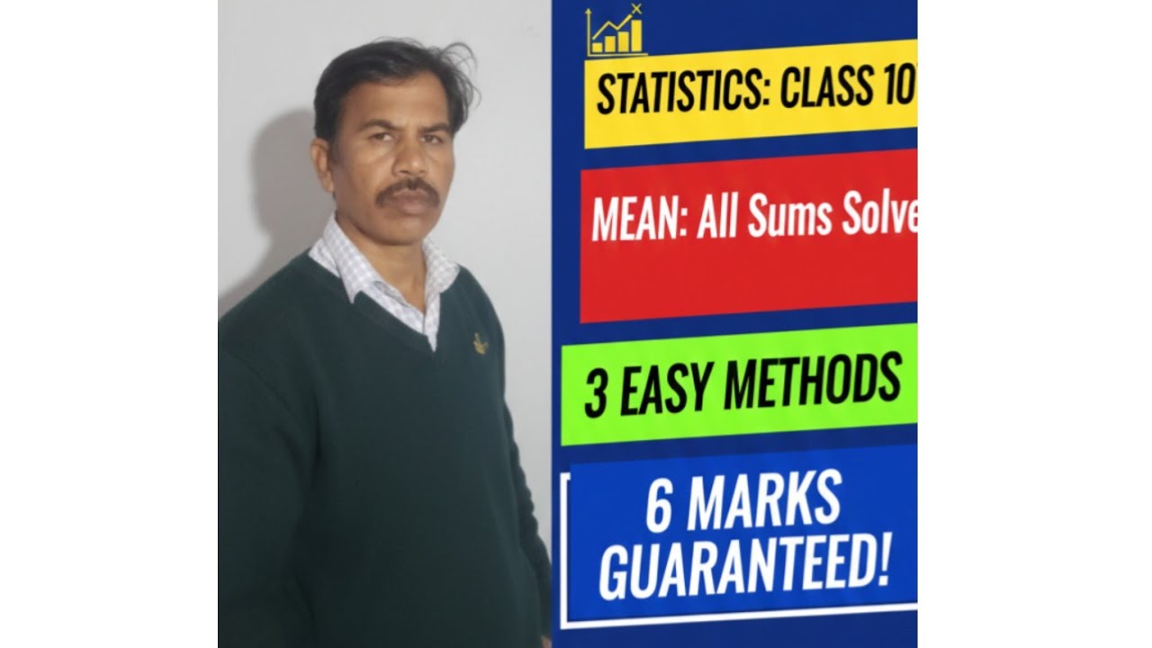 STATISTICS सांख्यिकी  /Mean माध्य   class 10th/ Group Data  का mean   by three methods