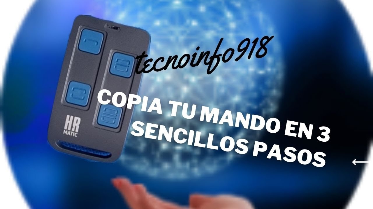 Como copiar mando puertas garaje automaticas
