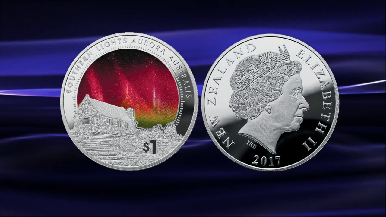 New Zealand Holographic Silver Coin for Southern Lights/Aurora Australis