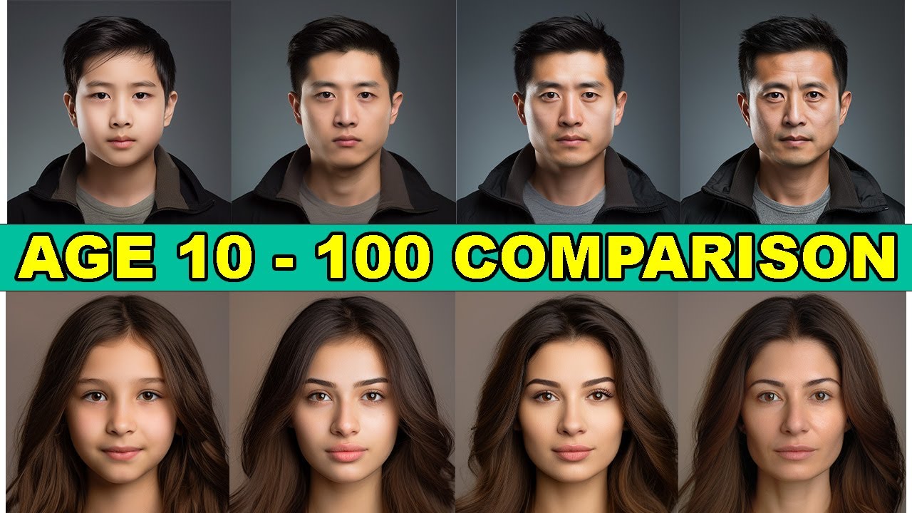 Aging Time Lapse Comparison - Asia (Science of Age Gender & Race)