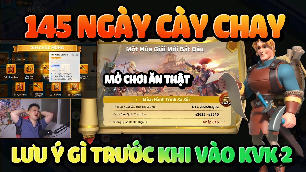Hành Trình Newbie Tập 24: Cày Chay 145 Ngày - Mở Khóa Công Trình Mới Chính Vụ Viện Và Lưu Ý KvK 2