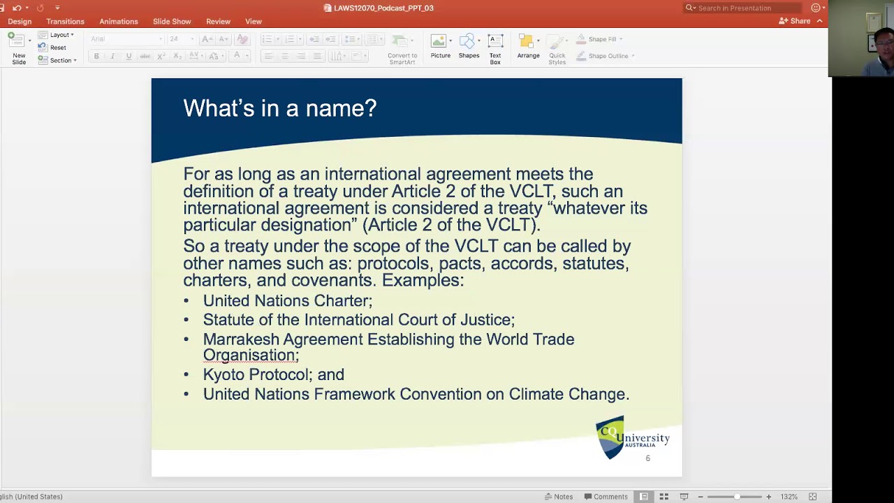 LAWS12070 Week 3 Lecture: The Law of Treaties