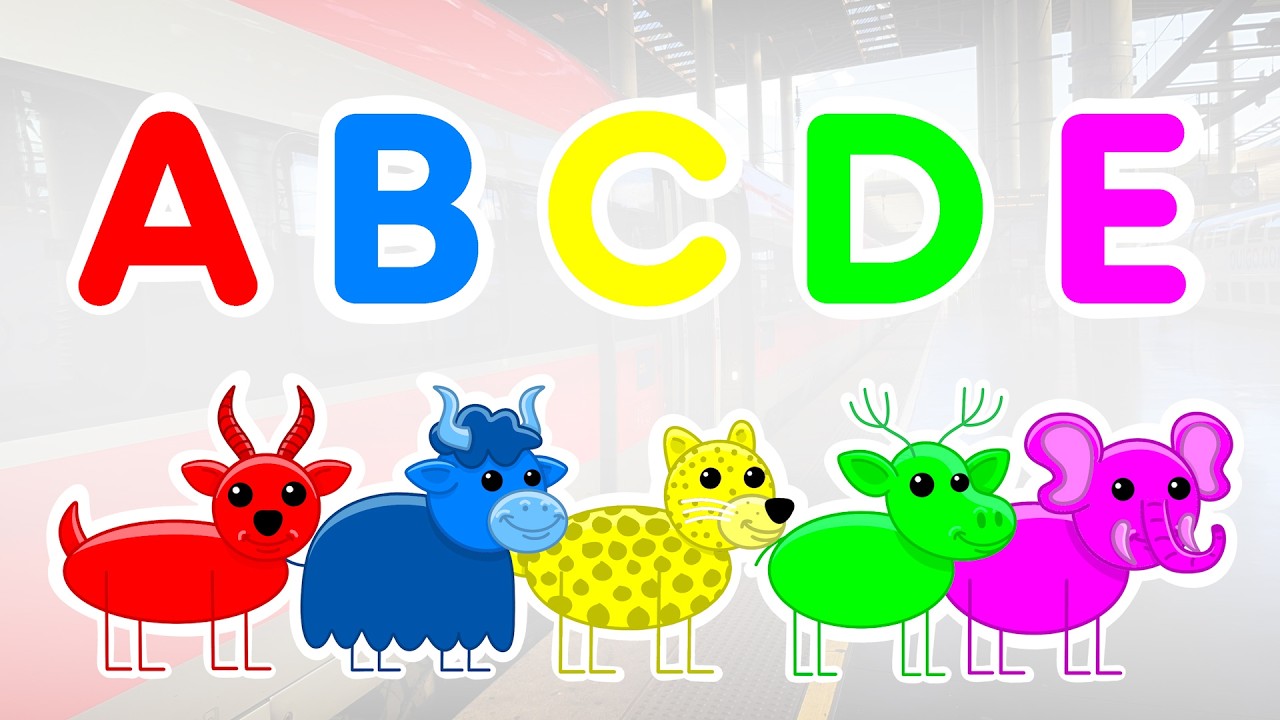 ABC Colorful Safari Animals Song 2 | ABCs & Colors Learning Song For Kids | Little Bunny Learns