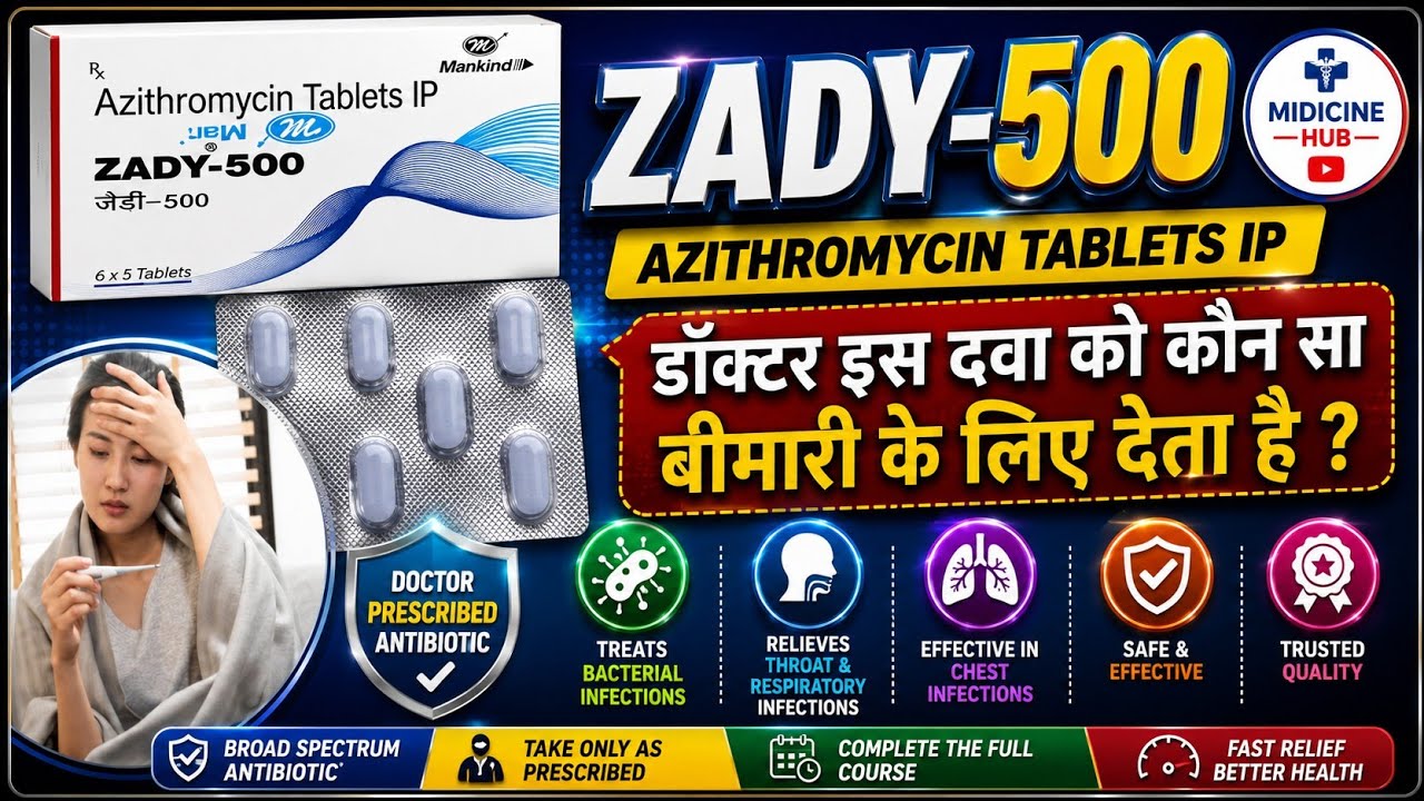 Zady 500 Tablet uses in hindi | Side Effect | Precaution | Midicine Hub