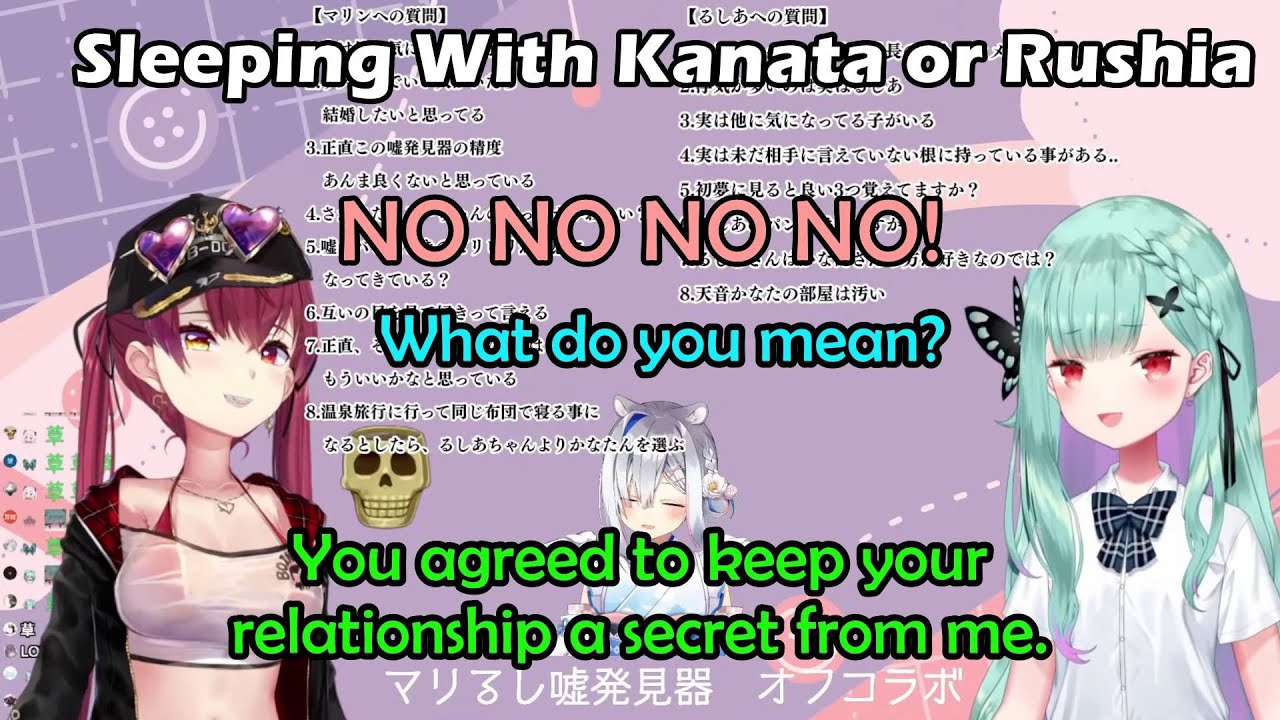 Rushia Asks Marine Will She Choose To Sleep With Rushia or Kanata In The Same Bed【Hololive Eng Sub】