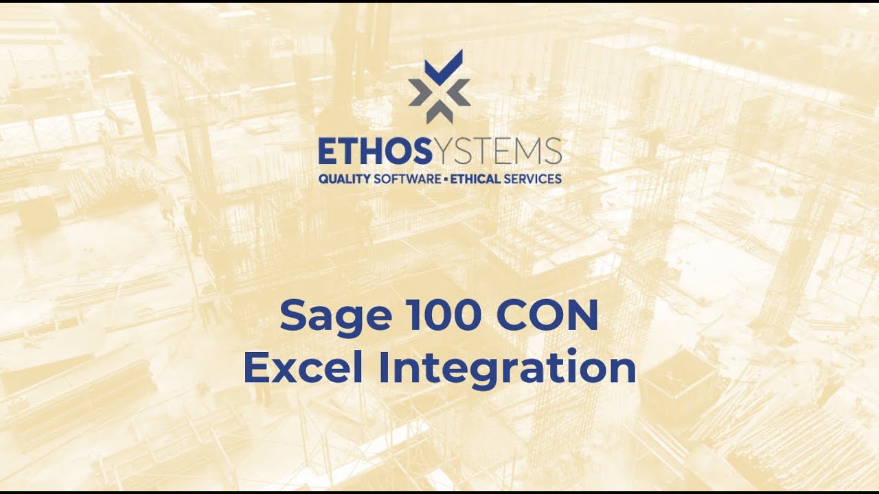 Sage100 CON Excel Integration - How It Works