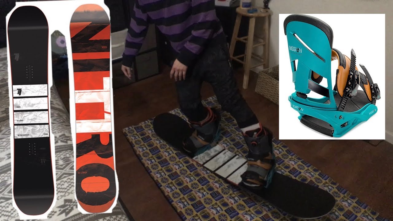 Nitro T1 2018 | Burton mission bindings | Snowboarding
