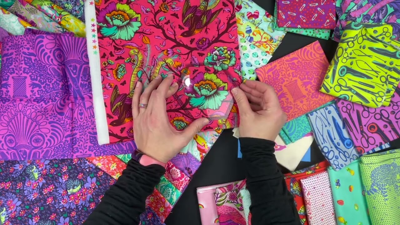 Fussy Cut Candy Dish: Fabric Selection