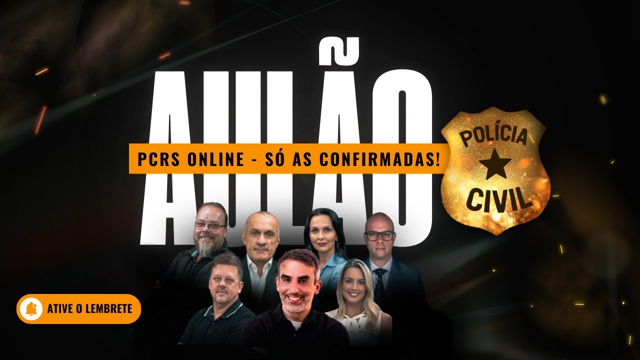AUL&Atilde;O PCRS: S&oacute; as confirmadas!