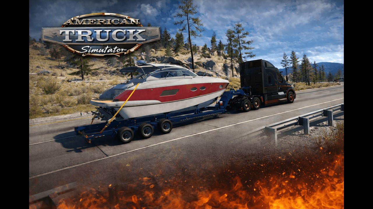 ขนส่งเรือยอร์ช ระยะทาง 1200 MILES  น้ำมันดันหมดอีก จะถึงไหม l American Truck Simulator l  #ats