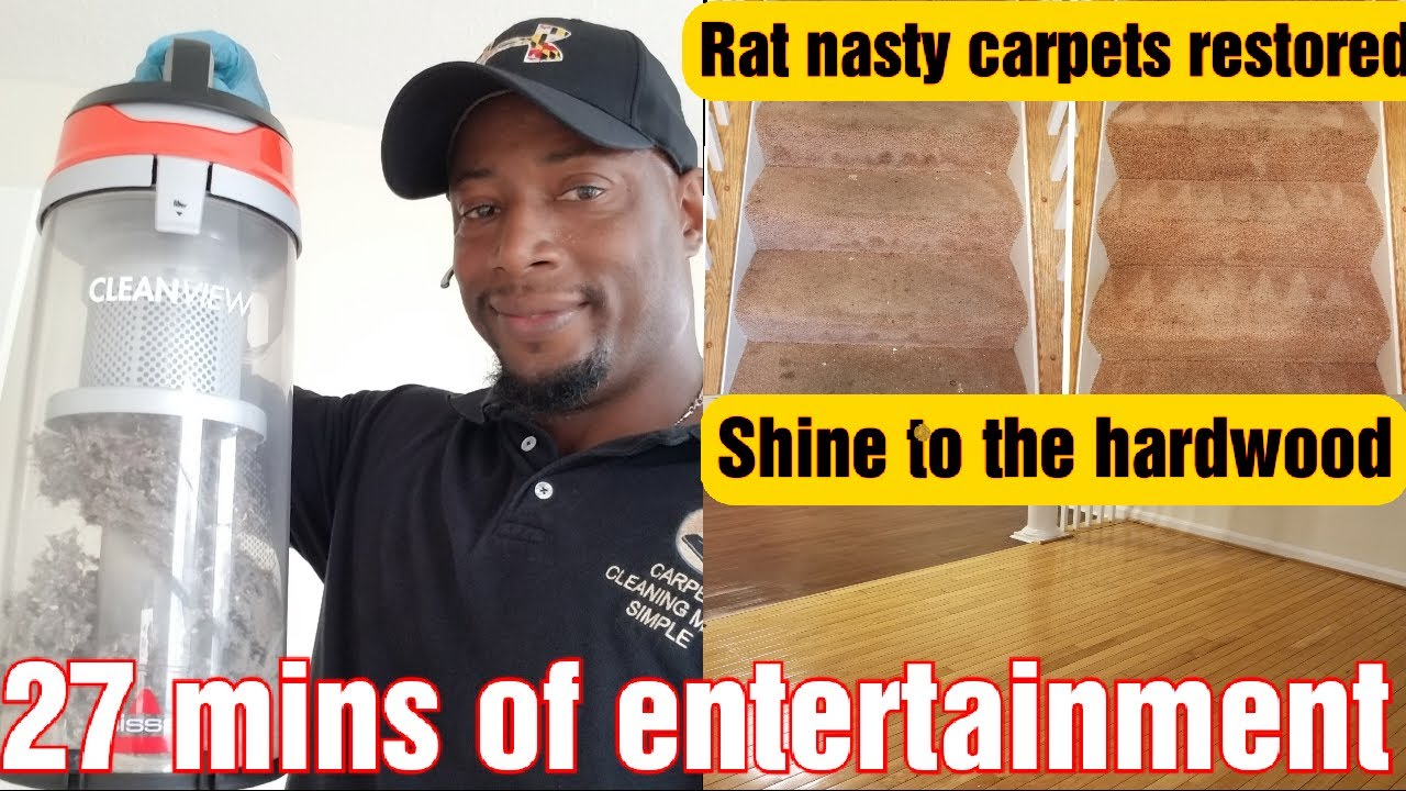Rat nasty carpets restore, hardwood floors shined like a diamond 💎