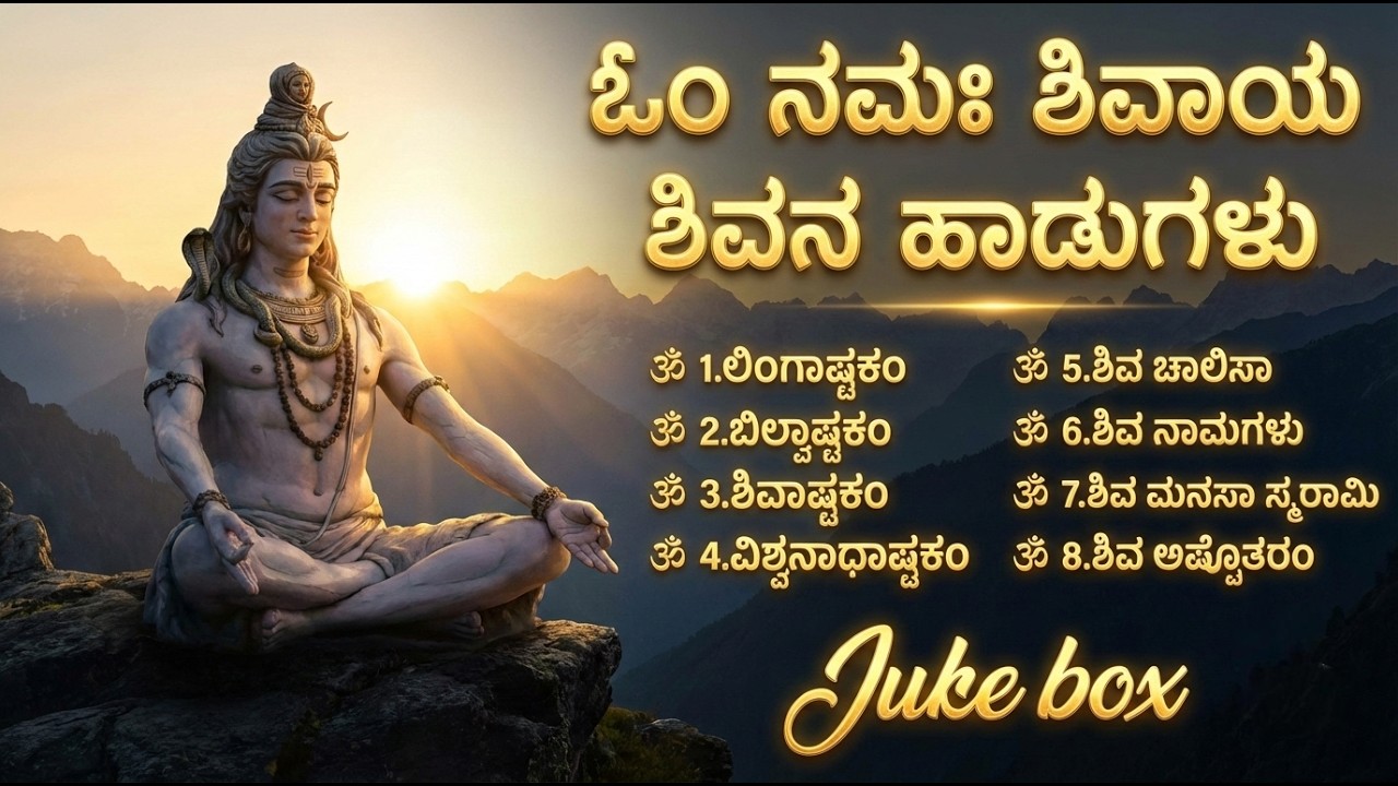 ​ಬೆಳಗಿನ ಜಾವ ಕೇಳಲೇಬೇಕಾದ 8 ಅದ್ಭುತ ಶಿವನ ಹಾಡುಗಳು | Om Namah Shivaya Kannada Jukebox