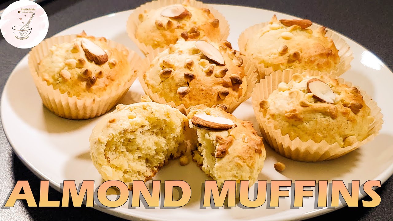 EASY Almond Muffins Recipe | Homemade Bakery VANILLA ALMOND MUFFINS | CreEATable Pola's Kitchen