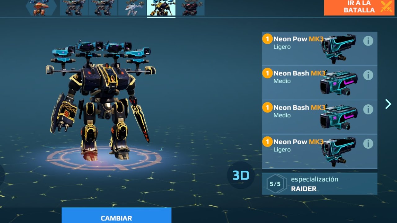 Ultimate sword unit Neon Bash Pow War Robots WR 