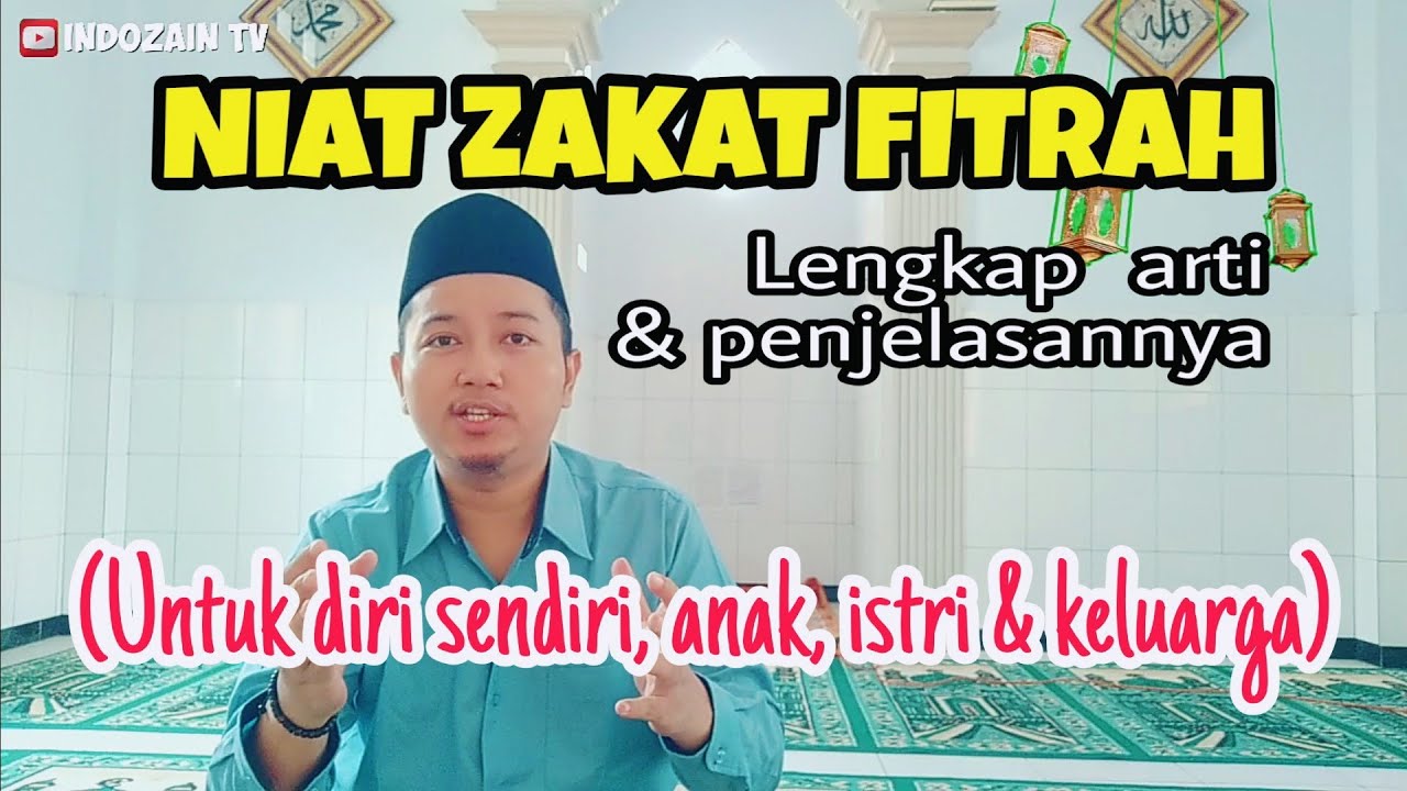 NIAT ZAKAT FITRAH UNTUK DIRI SENDIRI & KELUARGA | LENGKAP MUDAH DI HAFAL