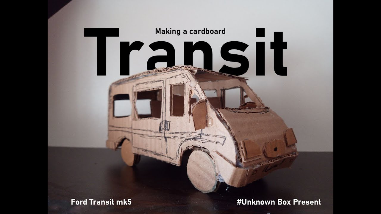 Making a cardboard Ford Transit mk 5.  #ford