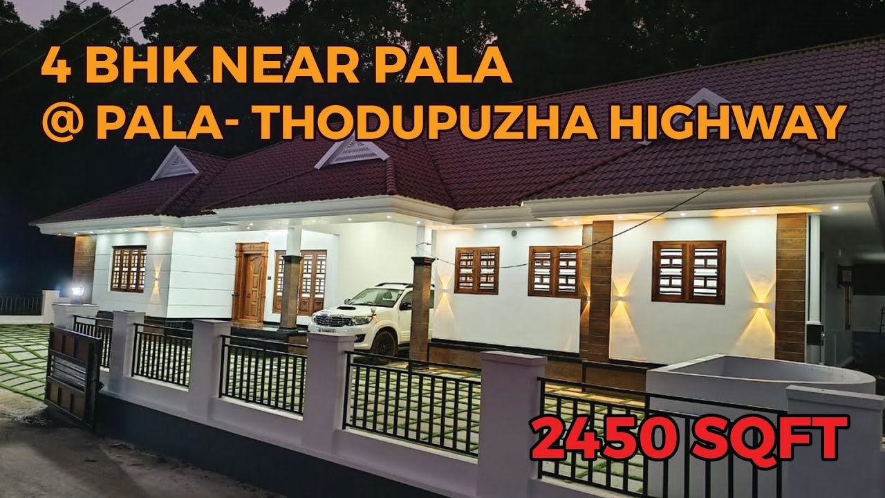 Luxury Villa പാലാ - തൊടുപുഴ ഹൈവേയിൽ 2450 sqftൽ