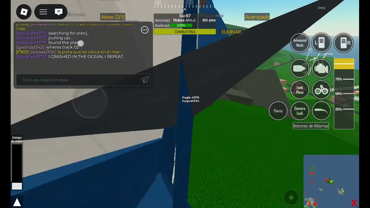Manejando un avion a lo loco