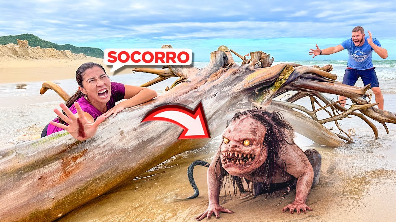 UM BICHO ESTRANHO MORDEU A RAPHA NO RIO DA PRAIA