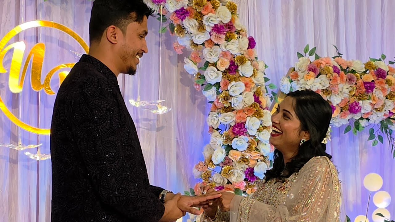 Engagement of Nicola Joyline Santhmayor Modankap with Roxy Harry Fernandes Pamboor