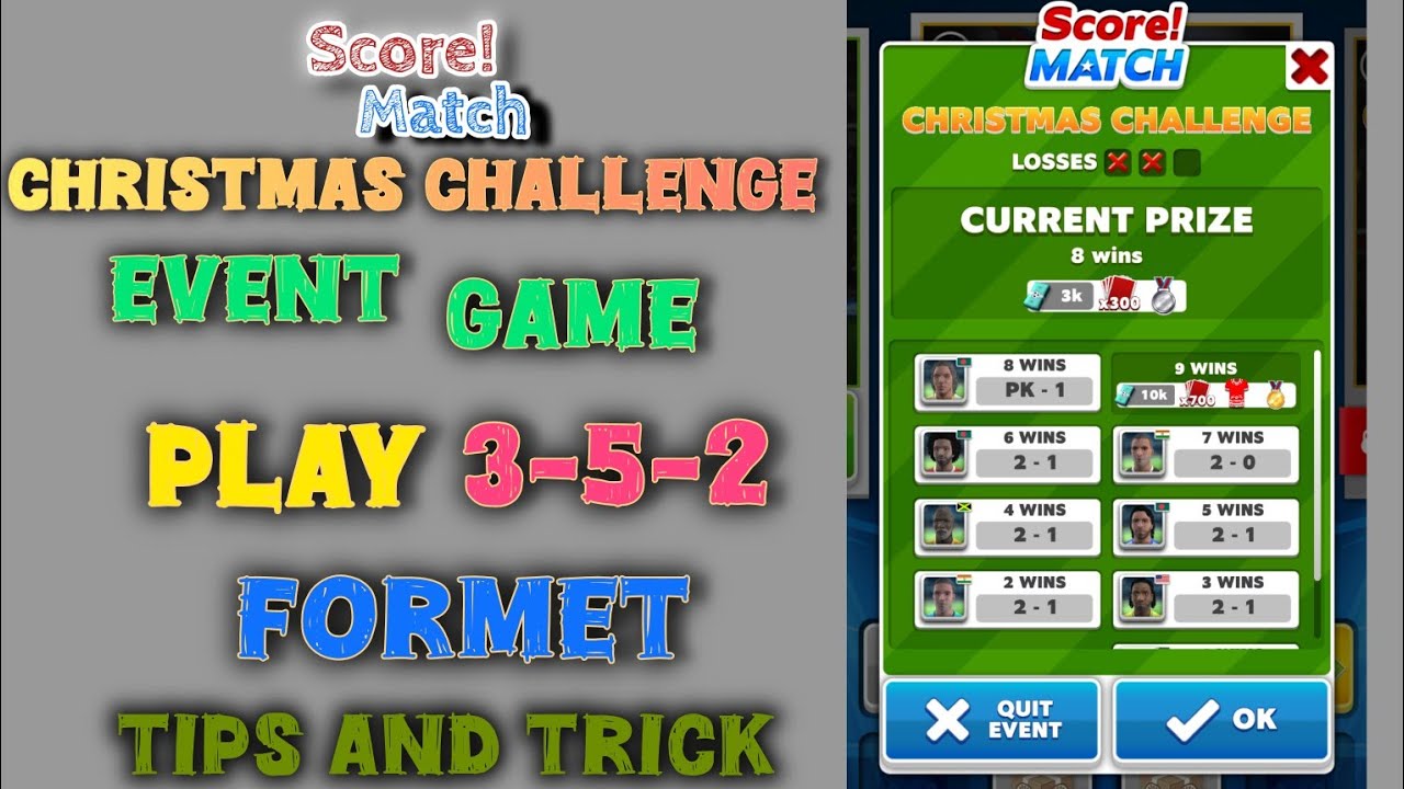 Score! Match Christmas challenge 🥇Event game play 352 formet tips and trick