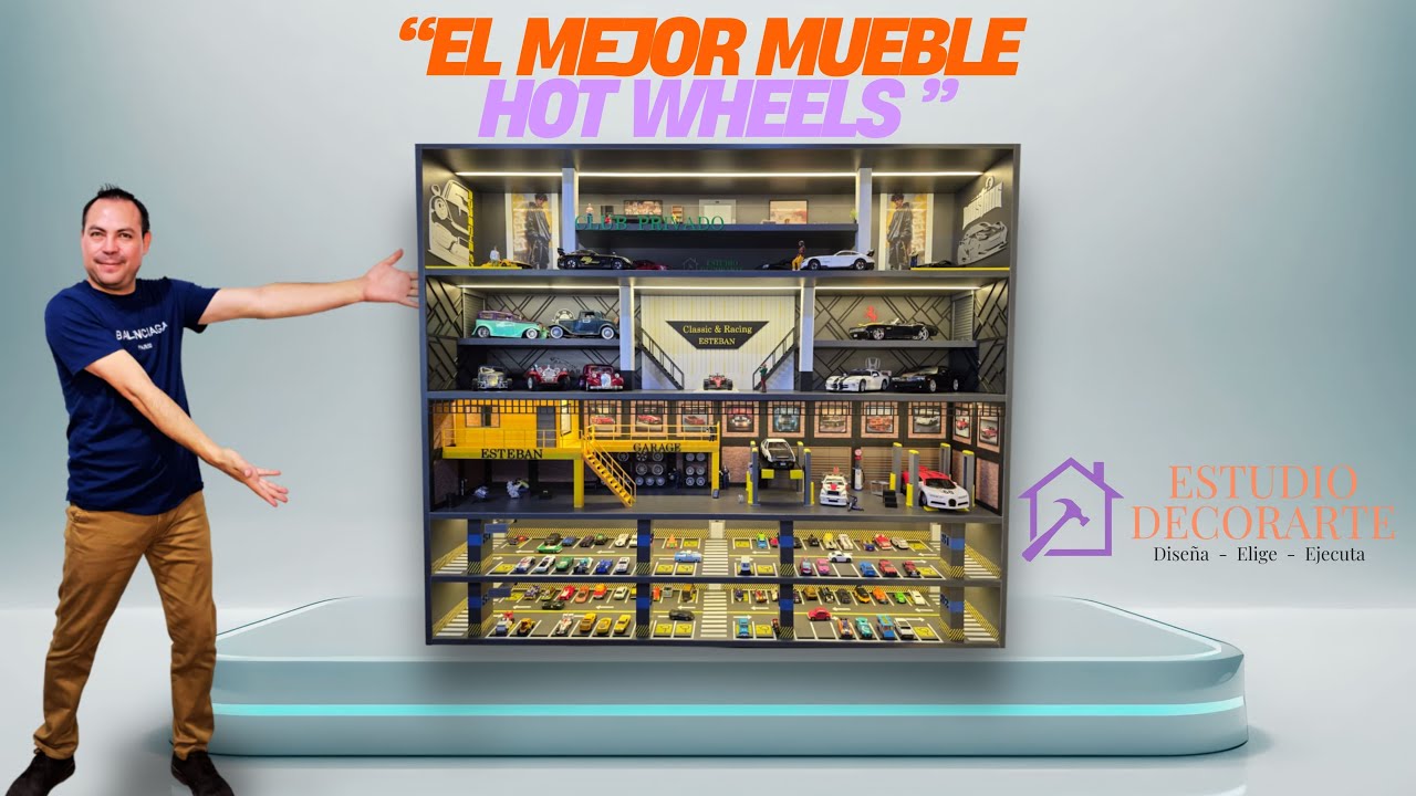 Cómo hice el MEJOR MUEBLE HOT WHEELS | Diseño, construcción y decoración paso a paso