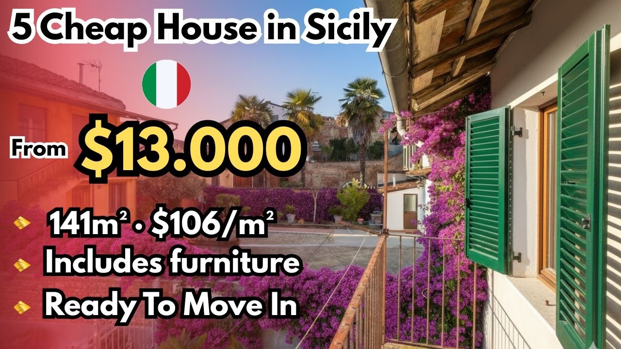 5 недорогих домов на Сицилии от $13 000 ($106/м&sup2;) | 141 м&sup2; с видом на море &mdash; заезжай и живи