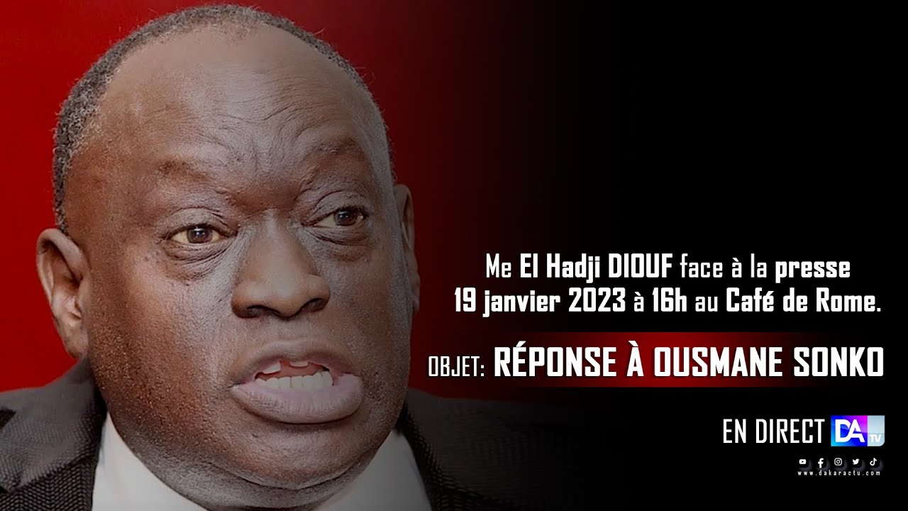 [🔴REPLAY]  : Conference de presse de Me EL Hadji  Diouf