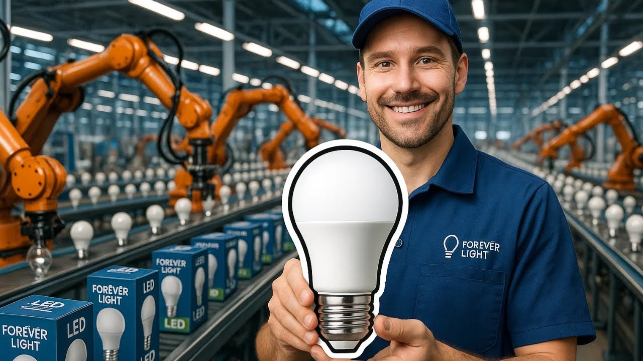 CÓMO FABRICAN LAS BOMBILLAS LED: MILES por hora en una MÁQUINA PERFECTA