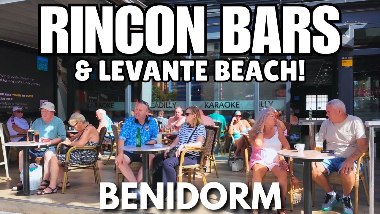 Benidorm : Busy Rincon Bars & Levante Beach! 🏖️🍺┃Silver Dollar, Riviera, Piccadilly & More!