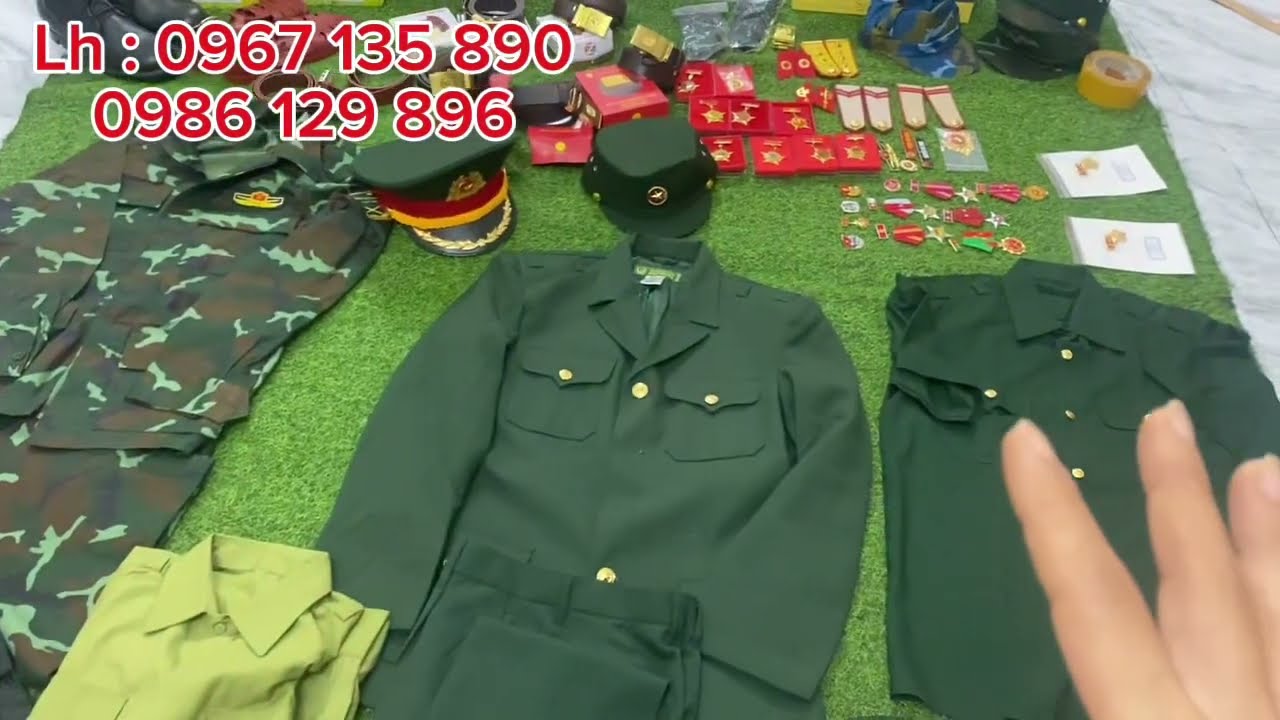 Quần áo cựu chiến binh k08 đại lễ,Xuân hè, giày da cấp tướng cấp tá,thắt lưng da,huân huy chương 