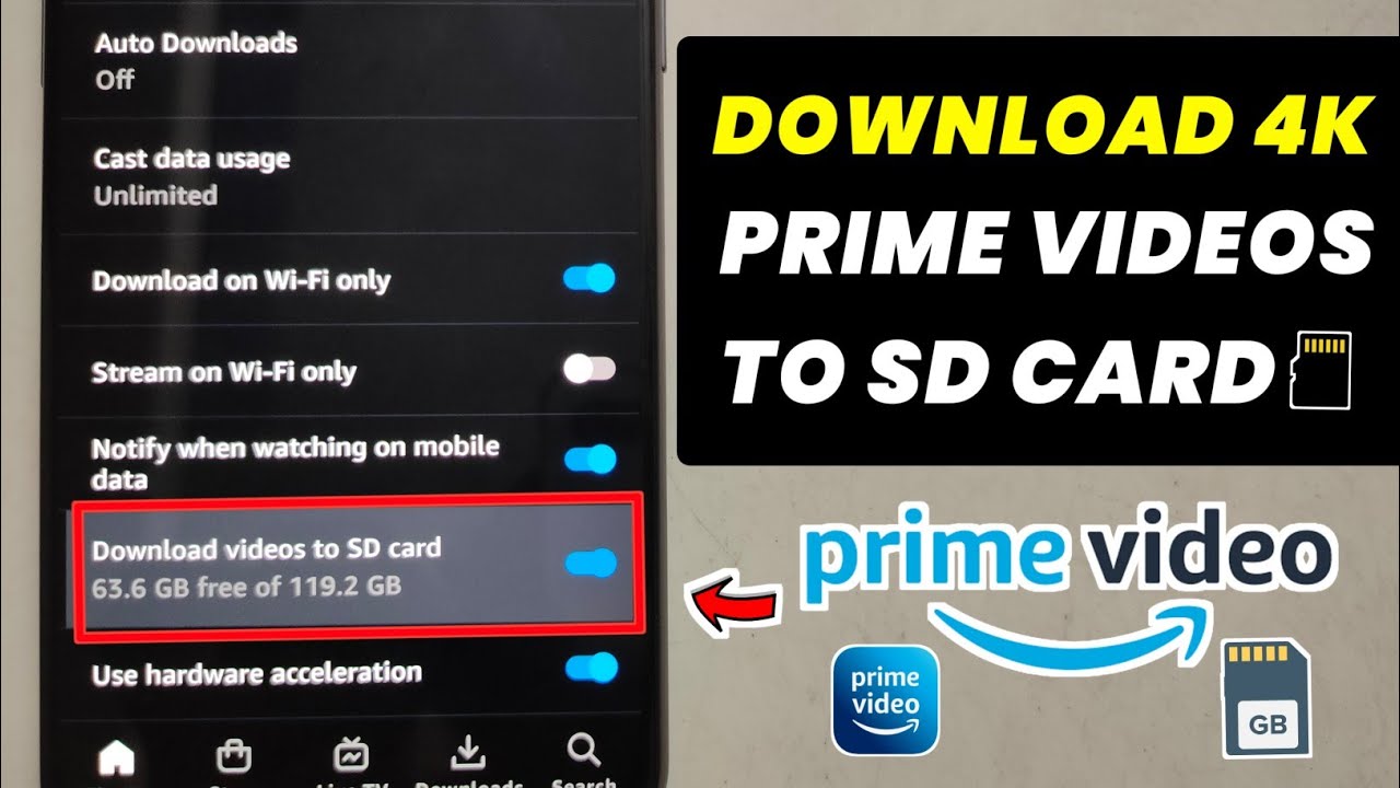 Prime Video: Download Movies and TV Shows to SD Card Guide