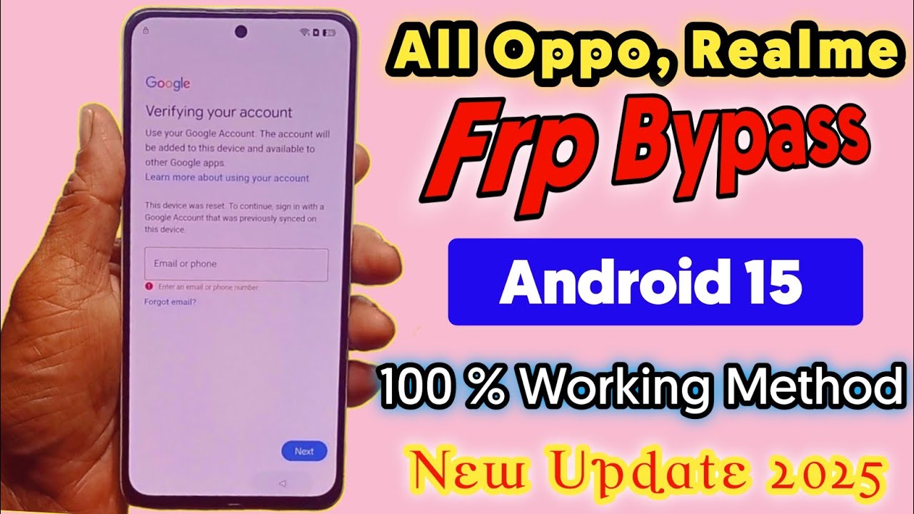 ALL OPPO, Realme Android 15 Frp Bypass 2025 | Oppo, Realme Google / Frp Unlock Without Pc| 💯 Done