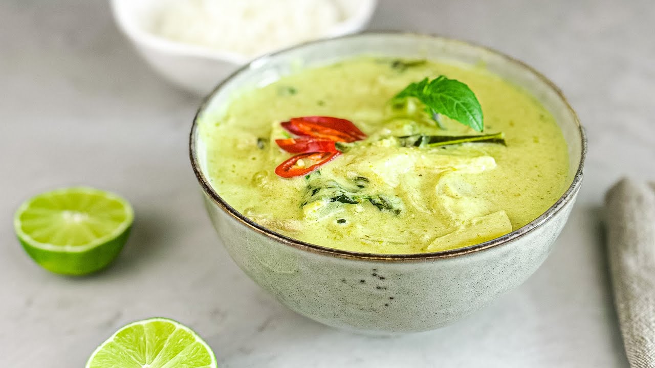 Grön curry med kyckling (thai)