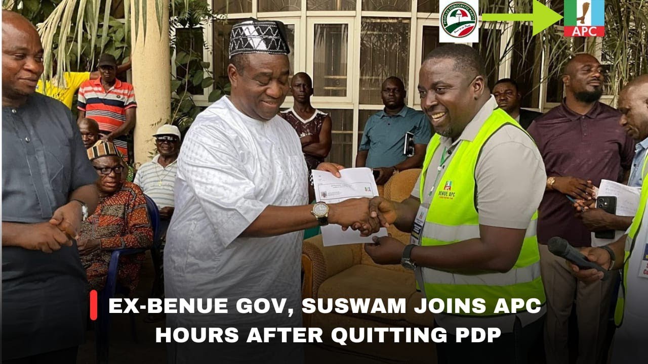 EX-BENUE GOV, SUSWAM JOINS APC HOURS AFTER QUITTING PDP