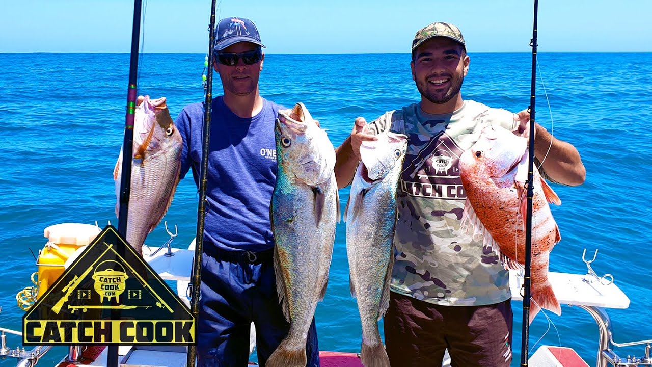 Deep sea fishing with red stumpnose stir fry | catch cook | South Africa mp4