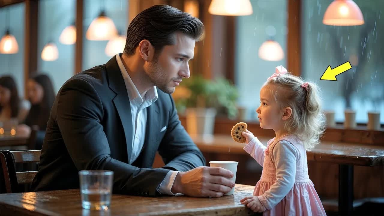 Der Einsame CEO Saß Allein Im Café—Bis Ein Kleines Mädchen Kam Und Sagte： ＂Geht Es Ihnen Gut, Si