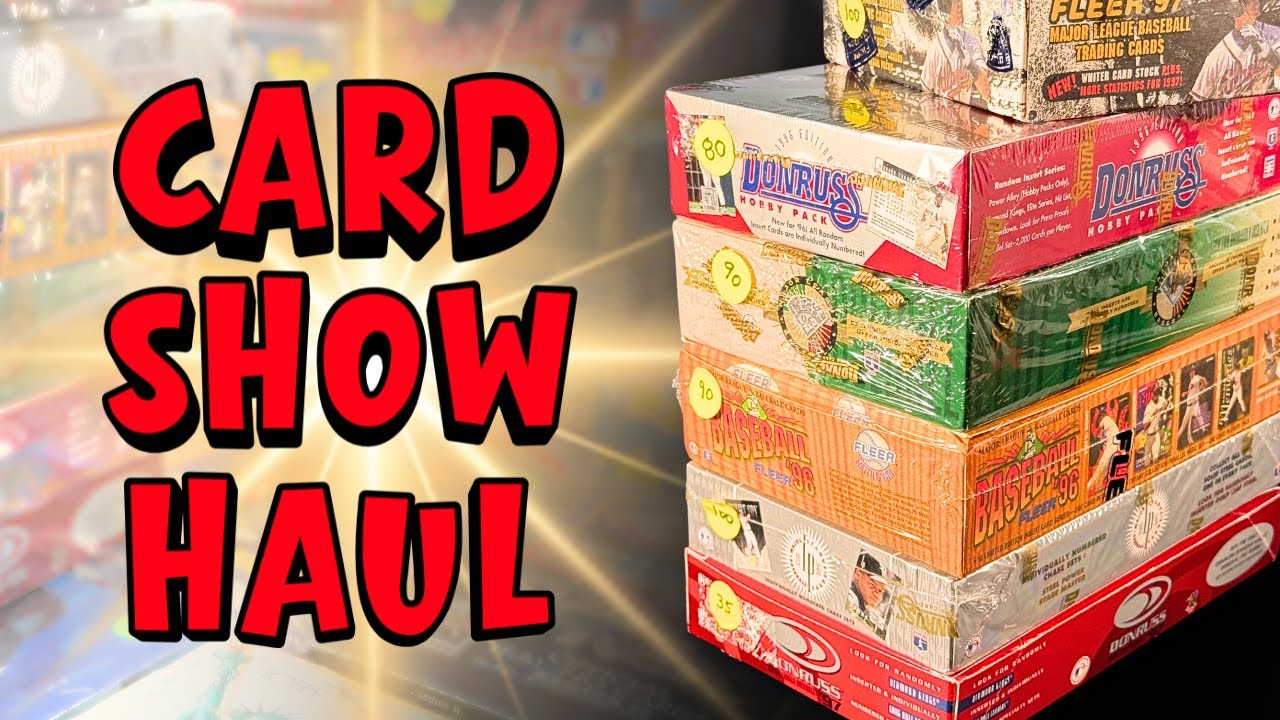 Коллекционные карточки с выставки Card Show Pickups - коробки и пачки середины 90-х годов, винтаж...