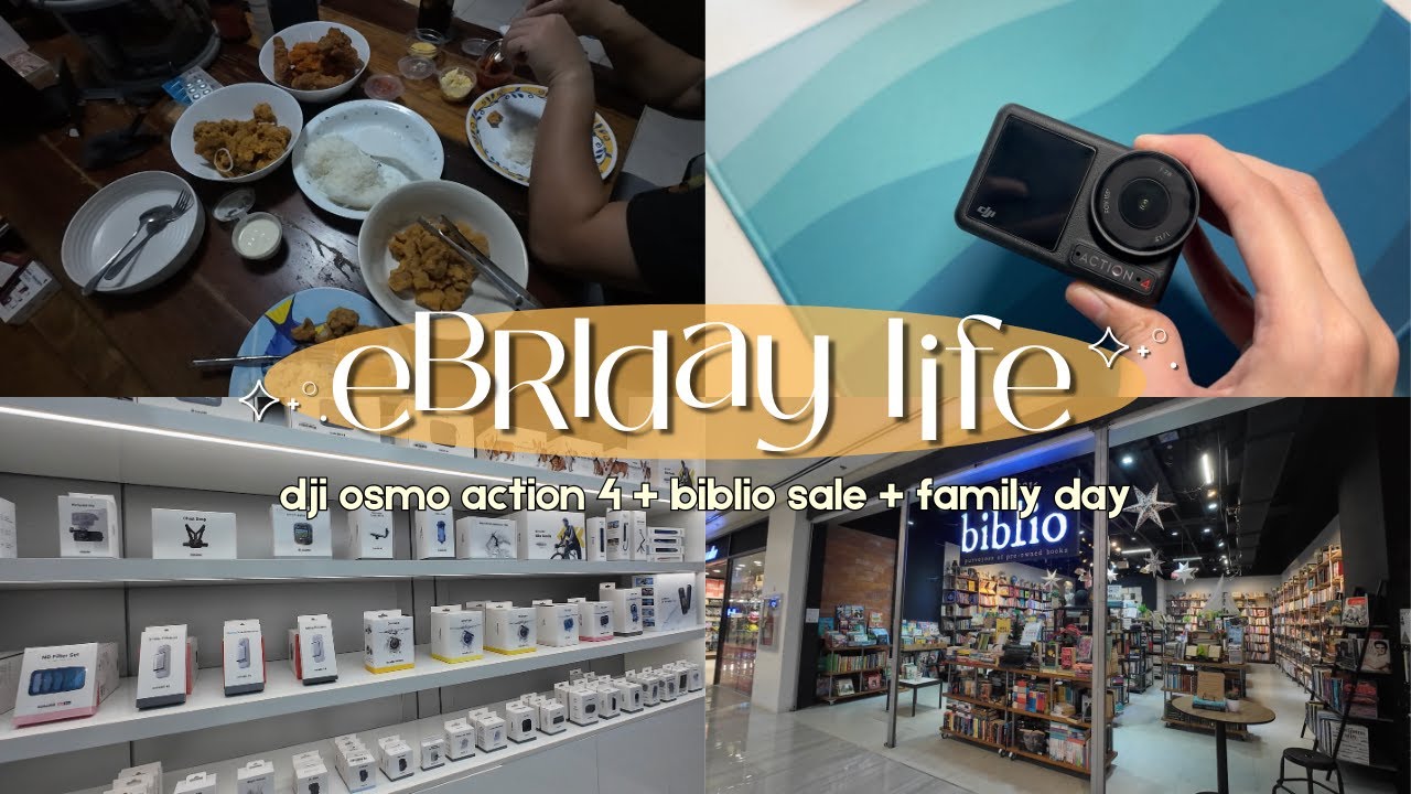 new camera 📸 dji osmo action 4, family bonding, biblio book sale 📚