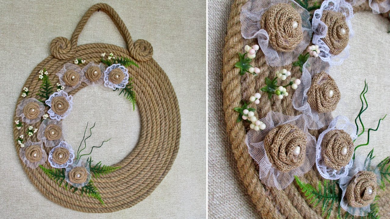 DIY decor from jute rope. Home decor