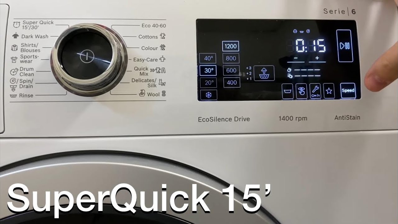 Bosch WAU28R60BY: SuperQuick 15 (full cycle)