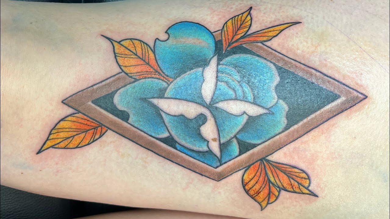 Neo Traditional Rose Tattoo, Ambition Mars-U, Timelapse