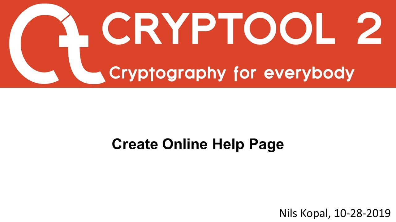 05 - Create Online Help Page (CrypTool 2 Development Series)