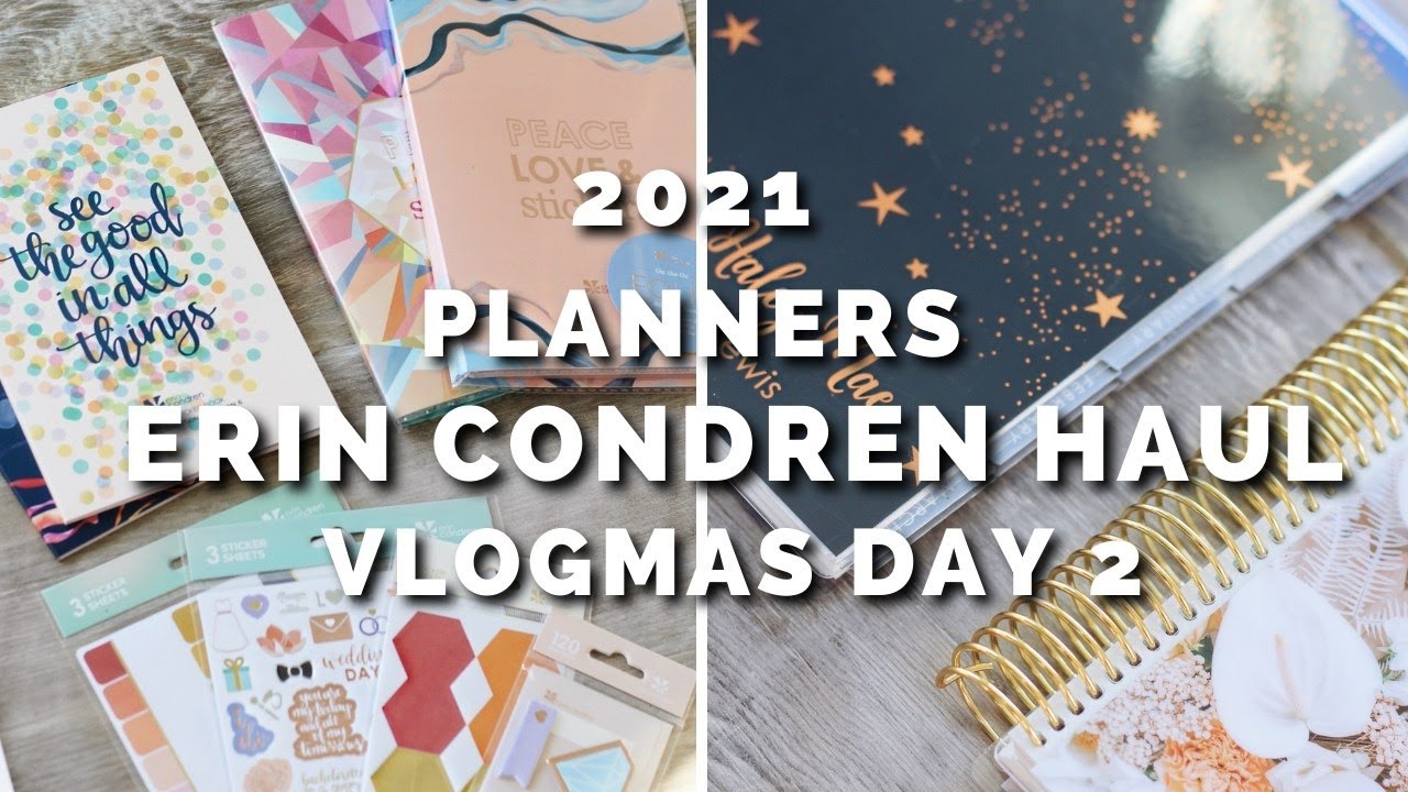 ERIN CONDREN 2021 LIFE PLANNER UNBOXING + HUGE PLANNER ACCESSORIES HAUL! Vlogmas Day 2