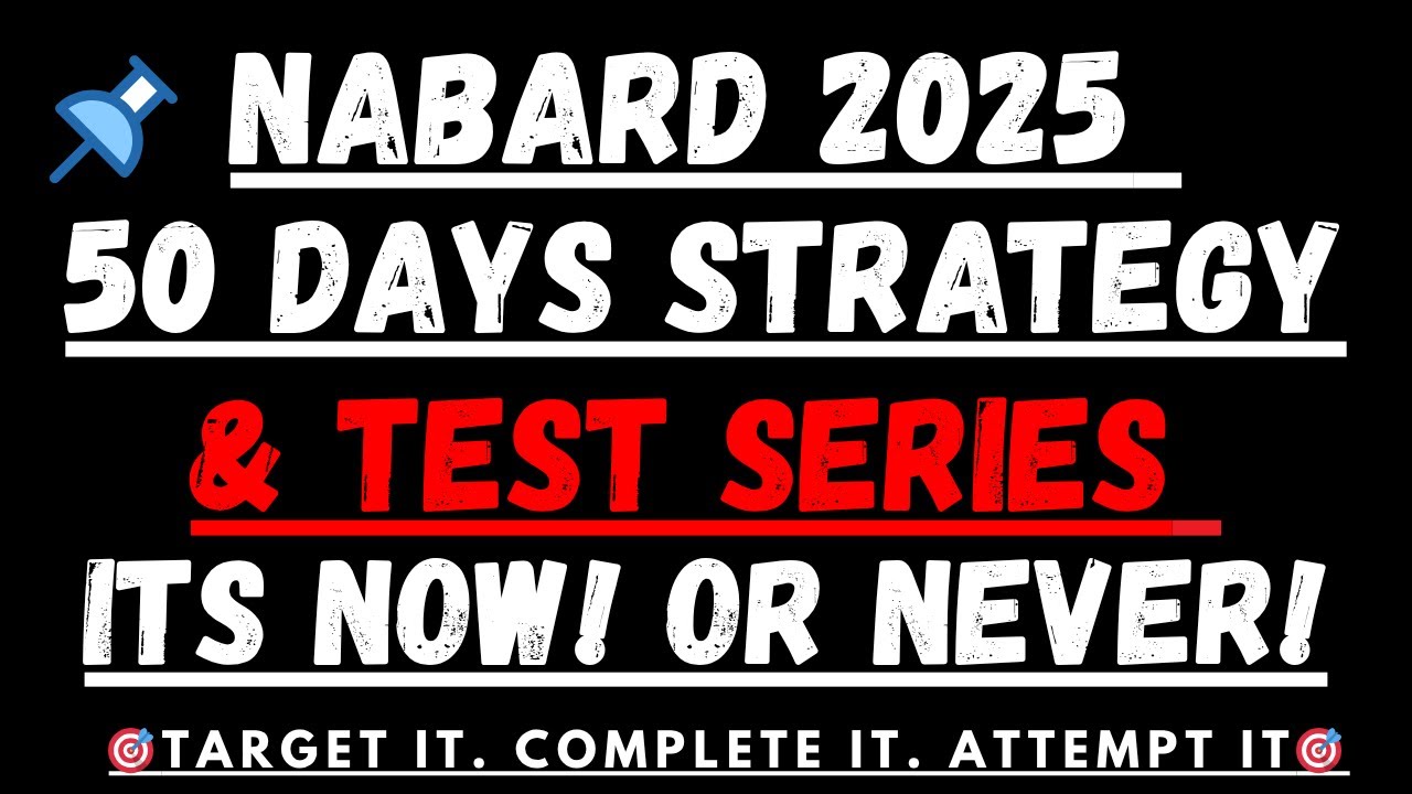 50-дневная серия стратегических и целевых тестов NABARD | #nabardgradea #nabardgreadea_Test_Serie...