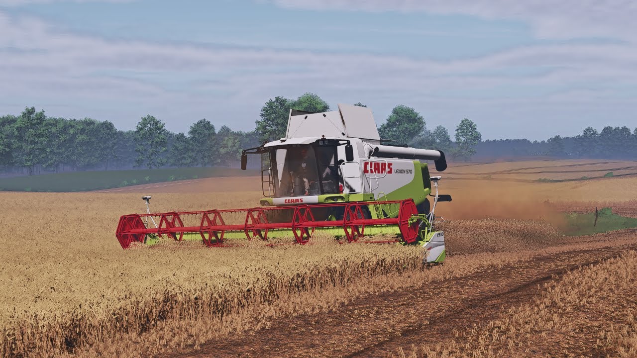 FS25 | Claas Lexion 570 summer wheat harvest